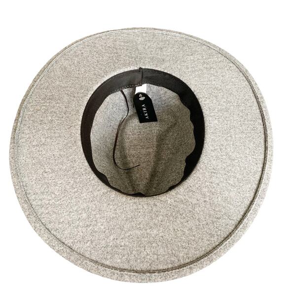 AKIRA Grey Wild Thoughts Bling Crown Western Hat Beyonce Texas Hold Em Medium - Picture 6 of 9